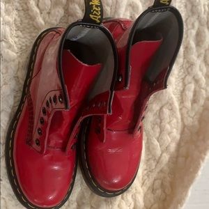 Cherry Red Patent Dr. Martin boots
